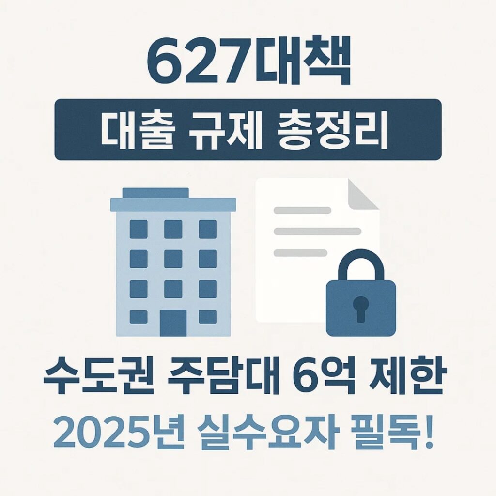 [627대책] 수도권 주담대 6억 제한 총정리: 실수요자라면 꼭 알아야 할 핵심 규제 - 정부정책 연구소