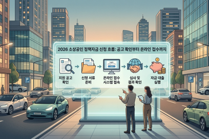 2026 소상공인 정책자금 신청 흐름: 공고 확인부터 온라인 접수까지