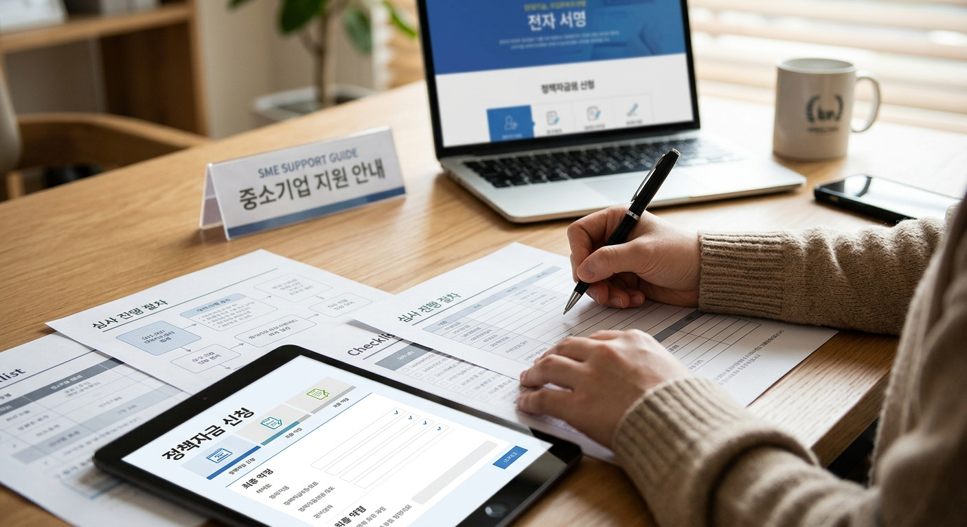 심사 진행 절차와 최종 전자약정 단계의 핵심