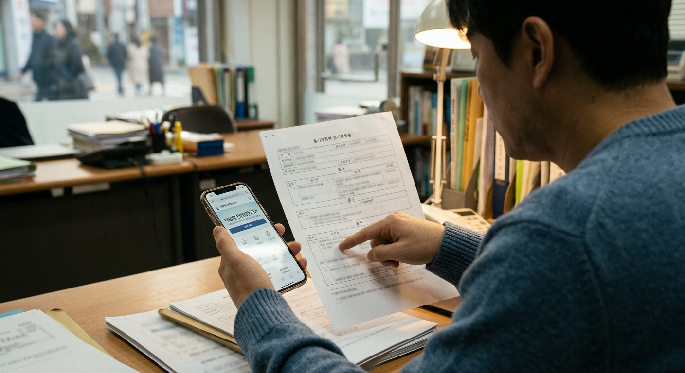 등기부등본 확인, ‘대법원 인터넷등기소’가 기준