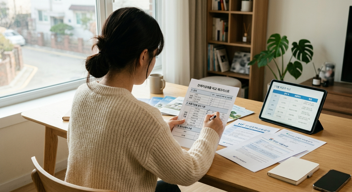 보증기관별 심사 기준 및 특징 확인