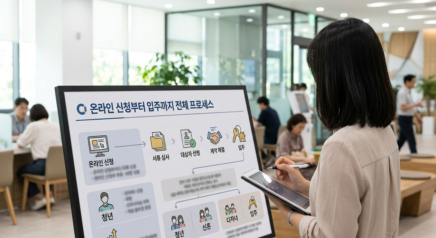 온라인 신청부터 입주까지 전체 프로세스