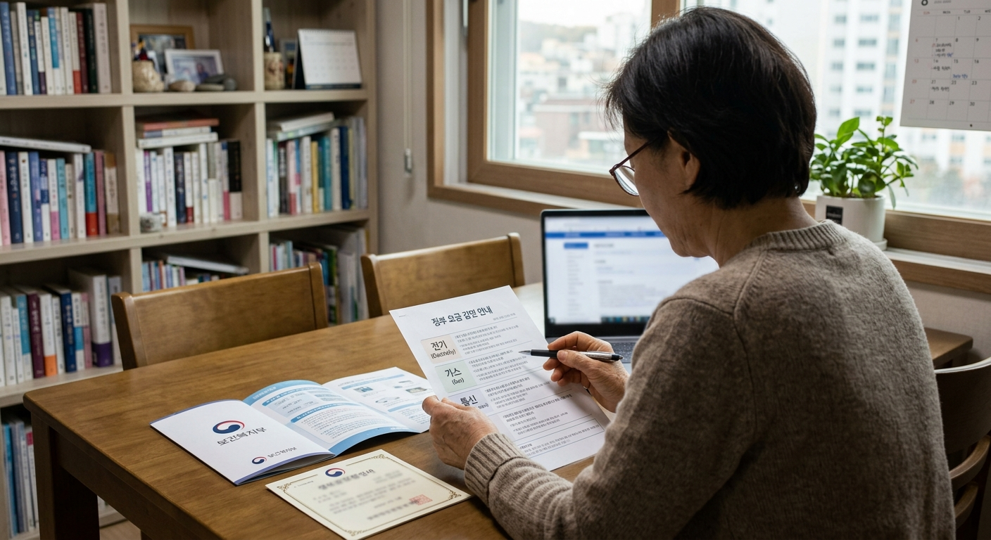 요금 감면을 받을 수 있는 대상자 기준 확인