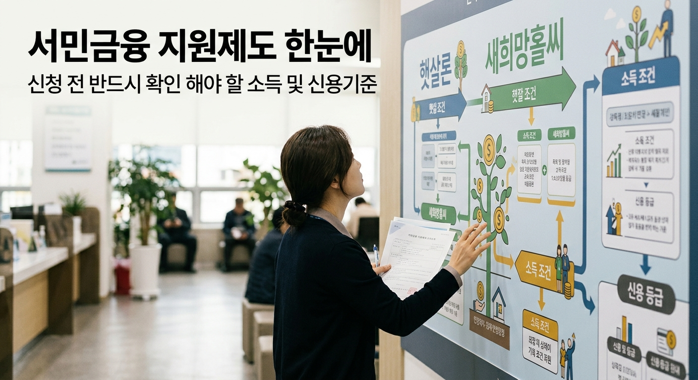 신청 전 반드시 확인해야 할 소득 및 신용 기준