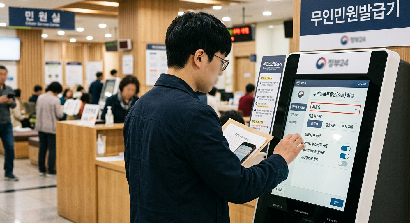 제출 용도에 따른 세부 발급 옵션 설정하기