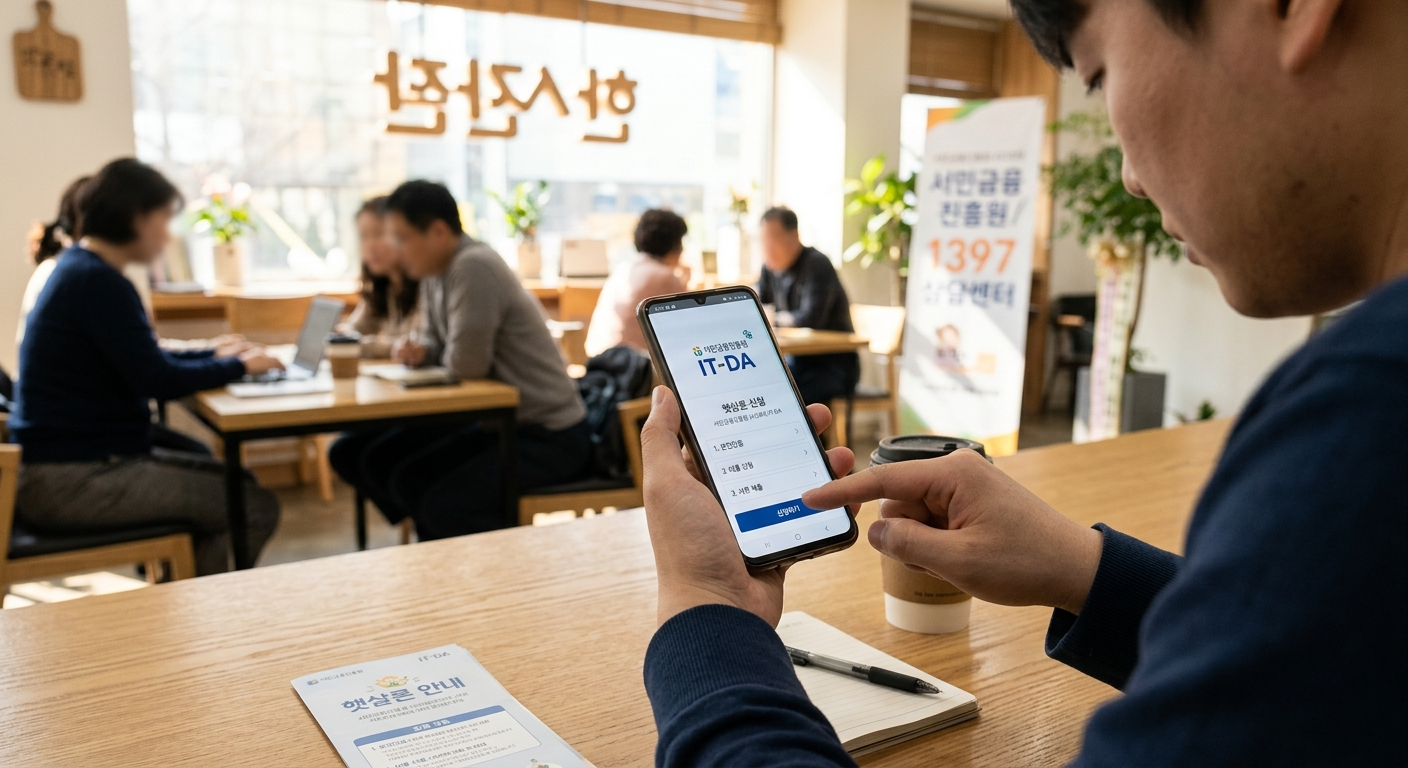 서민금융진흥원 잇다(IT-DA) 앱 신청 절차