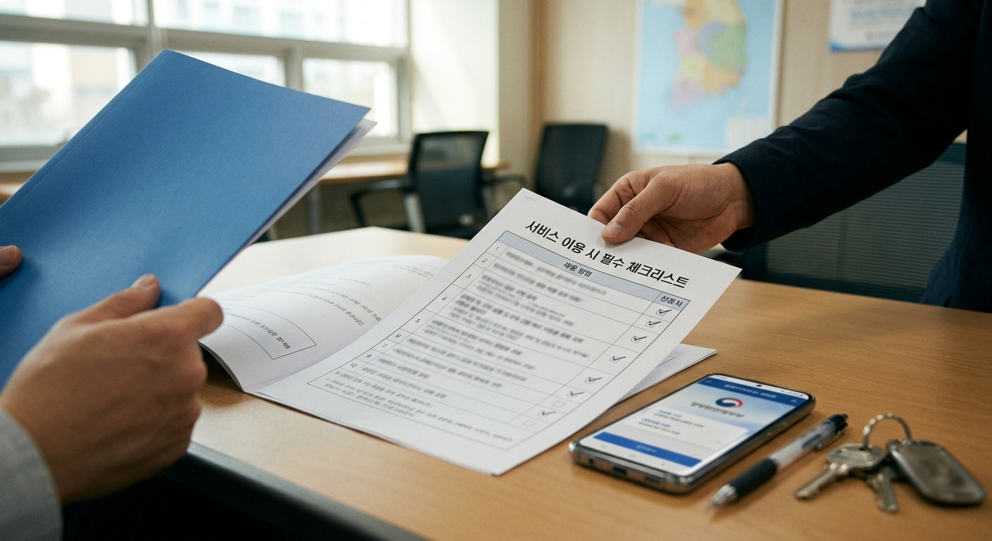서비스 이용 시 필수 체크리스트