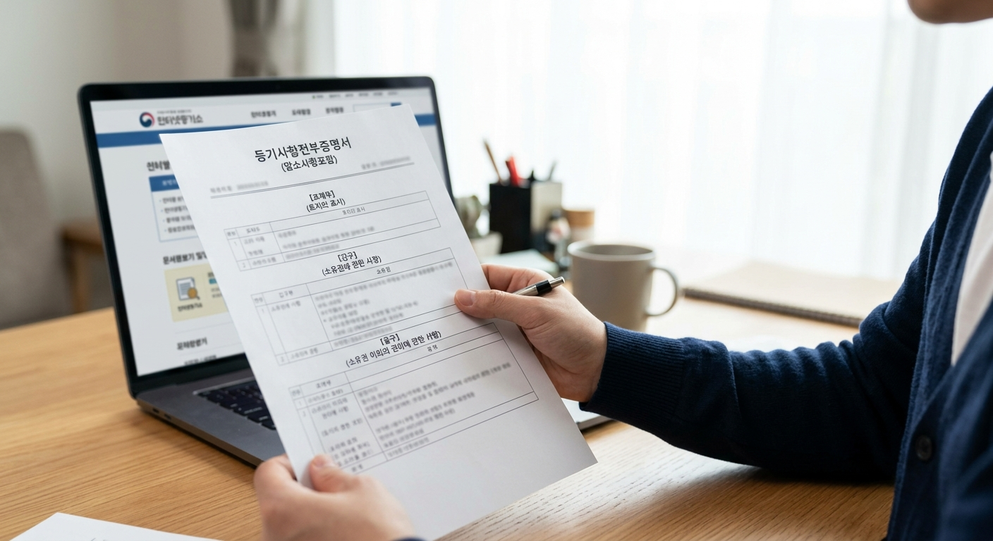 표제부·갑구·을구에서 반드시 확인해야 할 정보