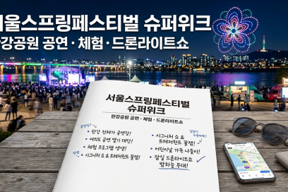 서울스프링페스티벌 슈퍼위크 한강공원 공연 체험 드론라이트쇼