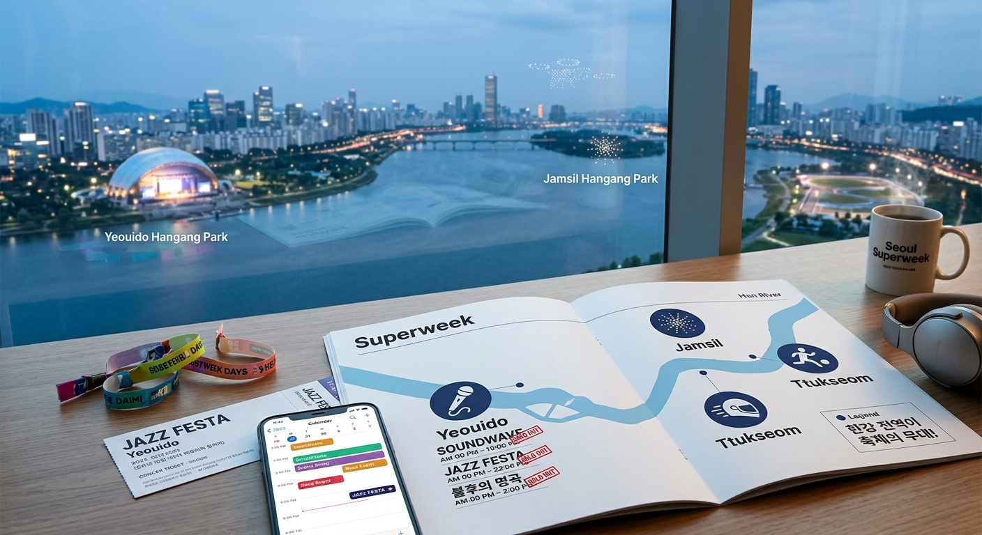 한강 전체가 공연장처럼 바뀌었어요