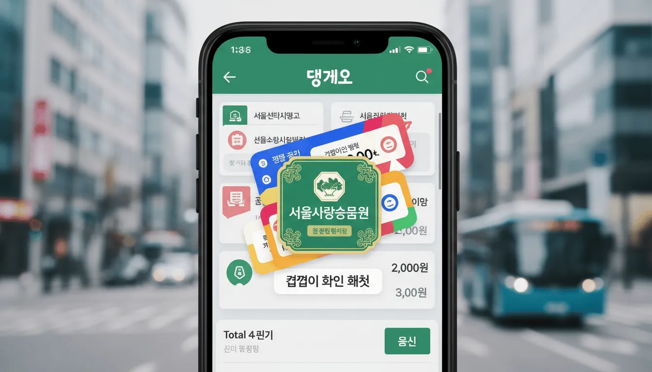 서울사랑상품권과 배달 할인 혜택 구조