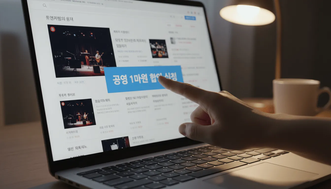 쉽고 빠르게 공연 할인권 신청하는 방법
