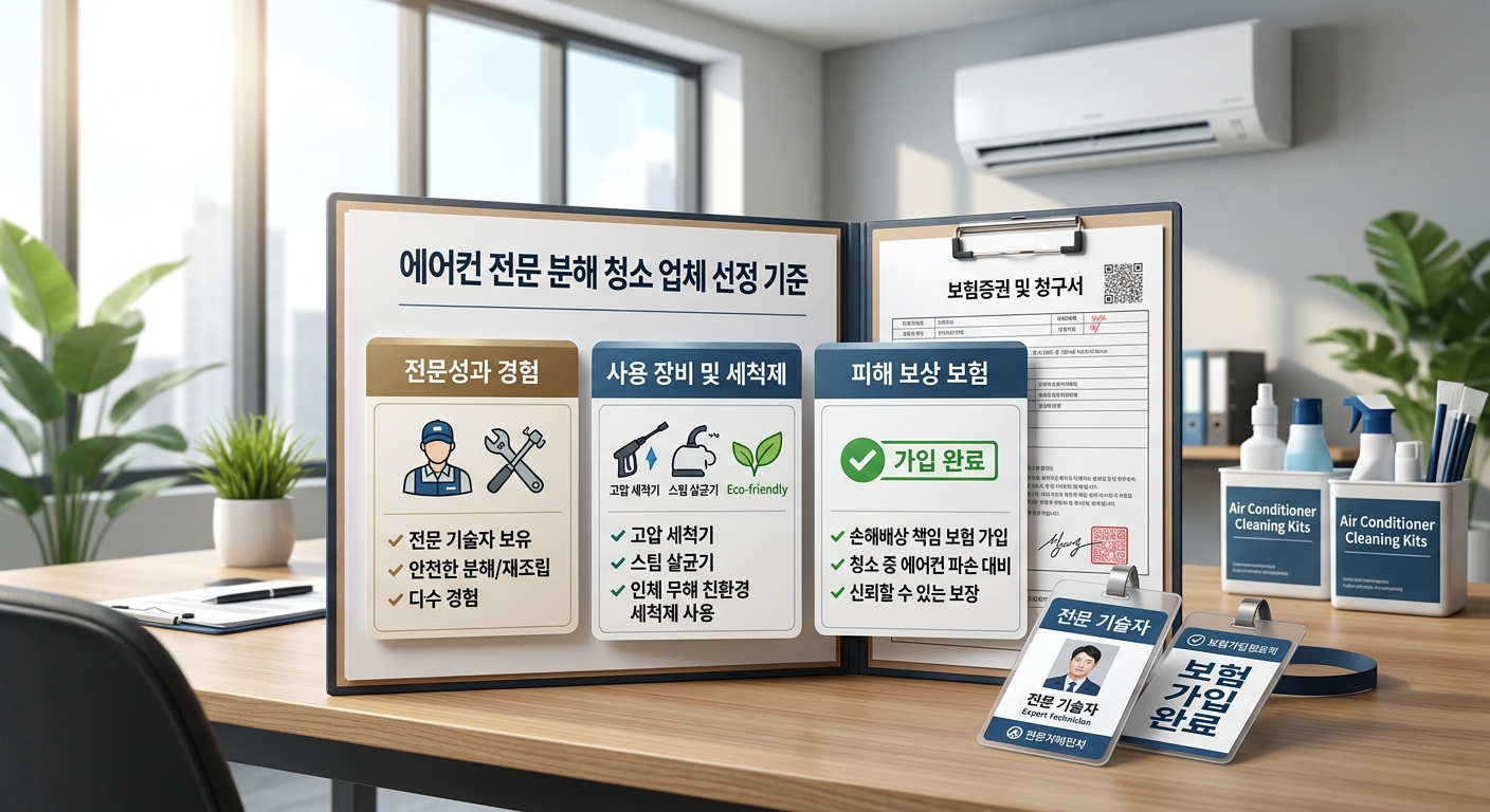 전문 업체 선정 기준 및 청소 방법