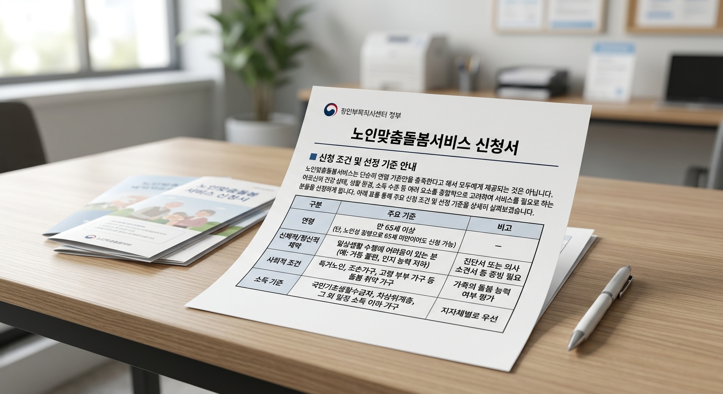 신청 조건 및 선정 기준