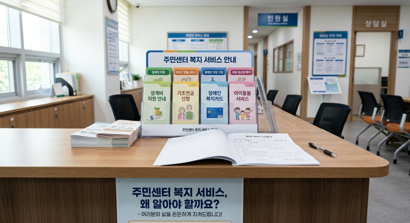 주민센터 복지 서비스, 왜 알아야 할까요?