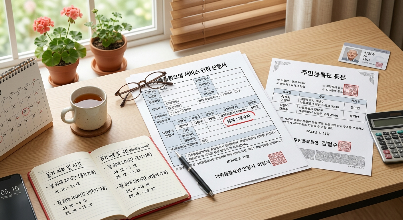 가족돌봄요양 인정 조건
