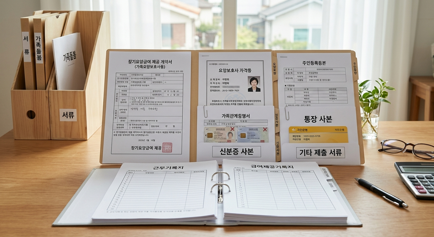 가족돌봄요양 서류 및 준비물