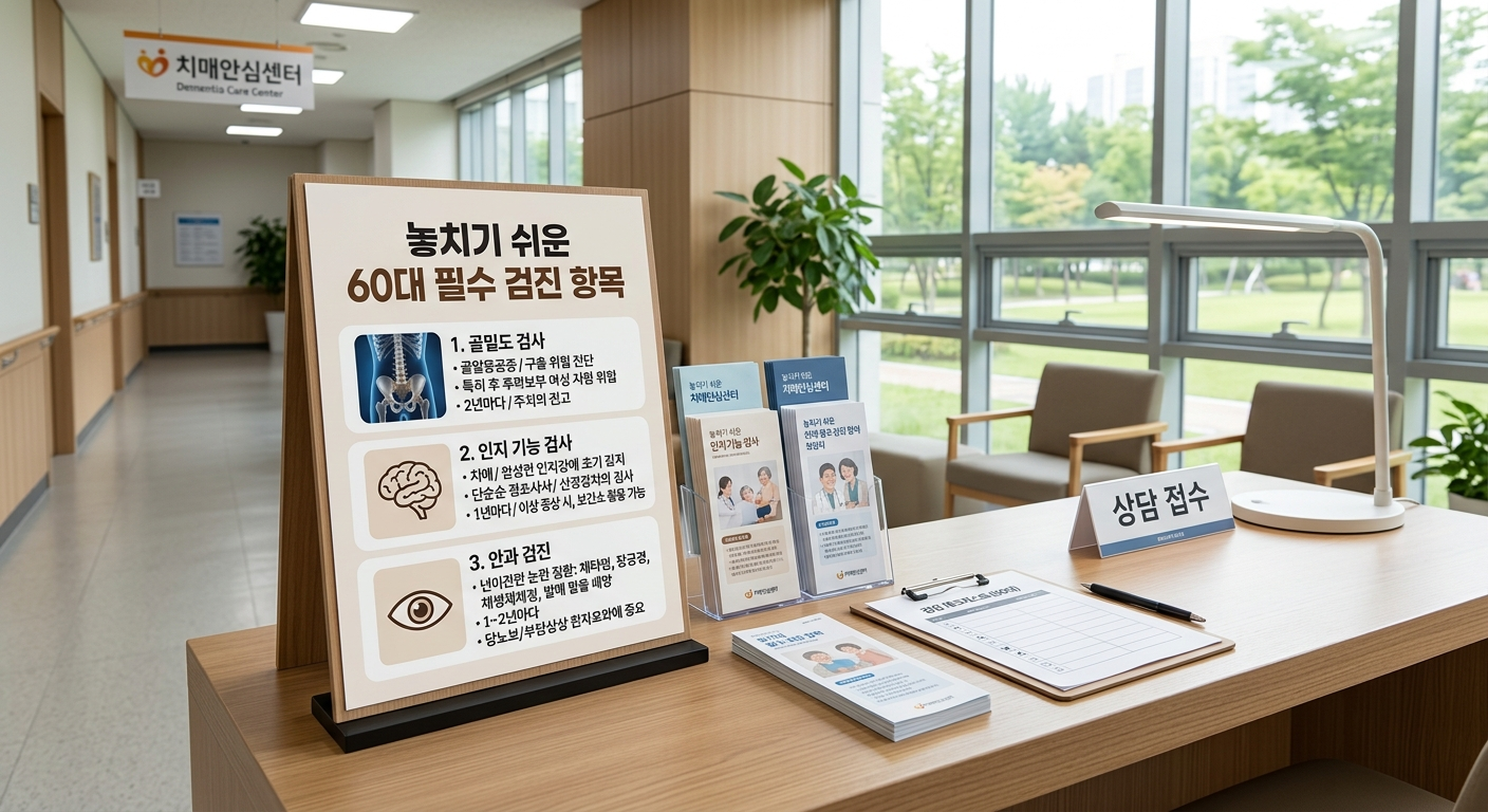 놓치기 쉬운 60대 필수 검진 항목