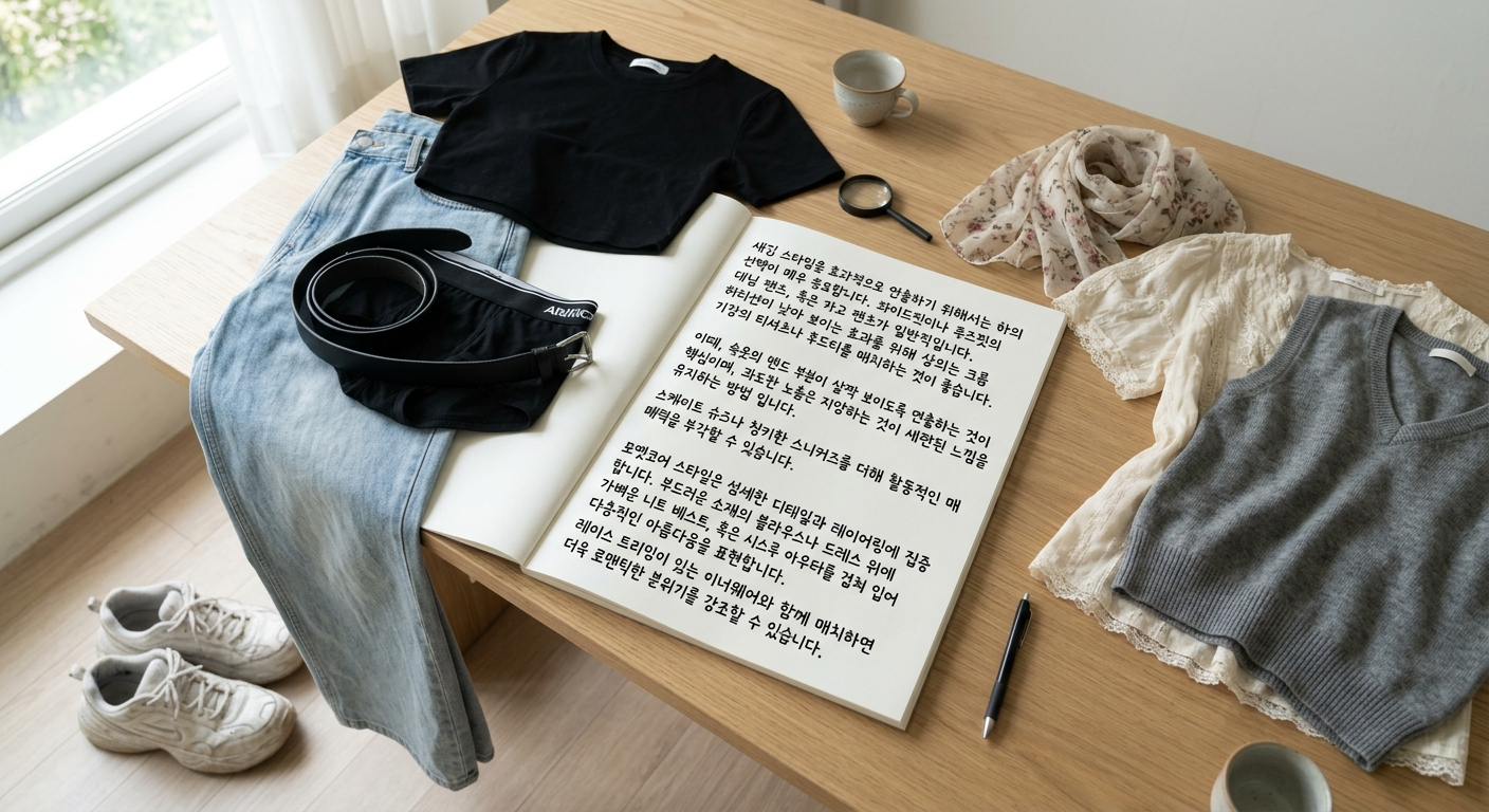 새깅 및 포엣코어 스타일 연출 방법