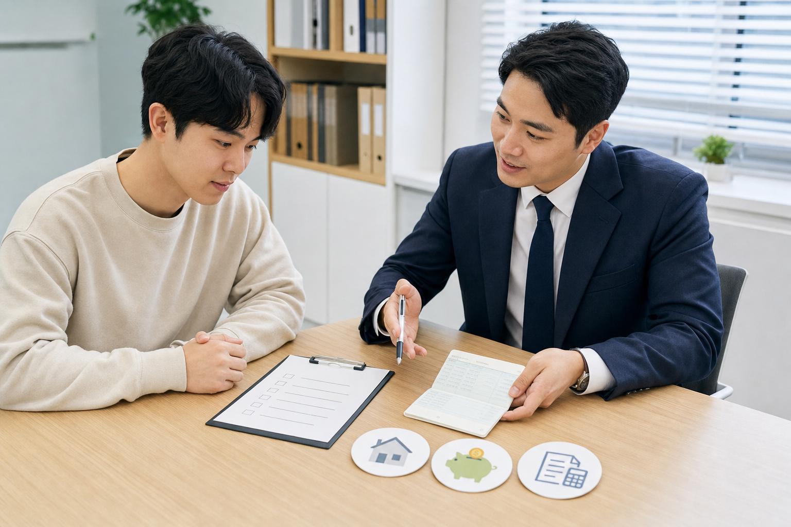 자립준비청년 재무상담 신청 체크리스트를 확인하는 모습