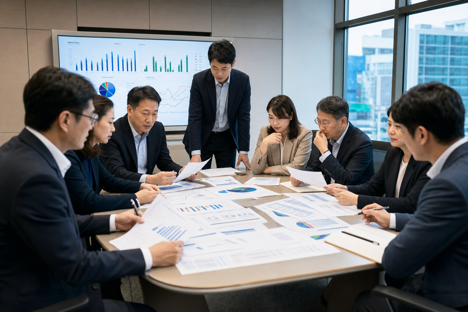 정부 일자리 정책 회의와 고용 지원 방향을 설명하는 이미지