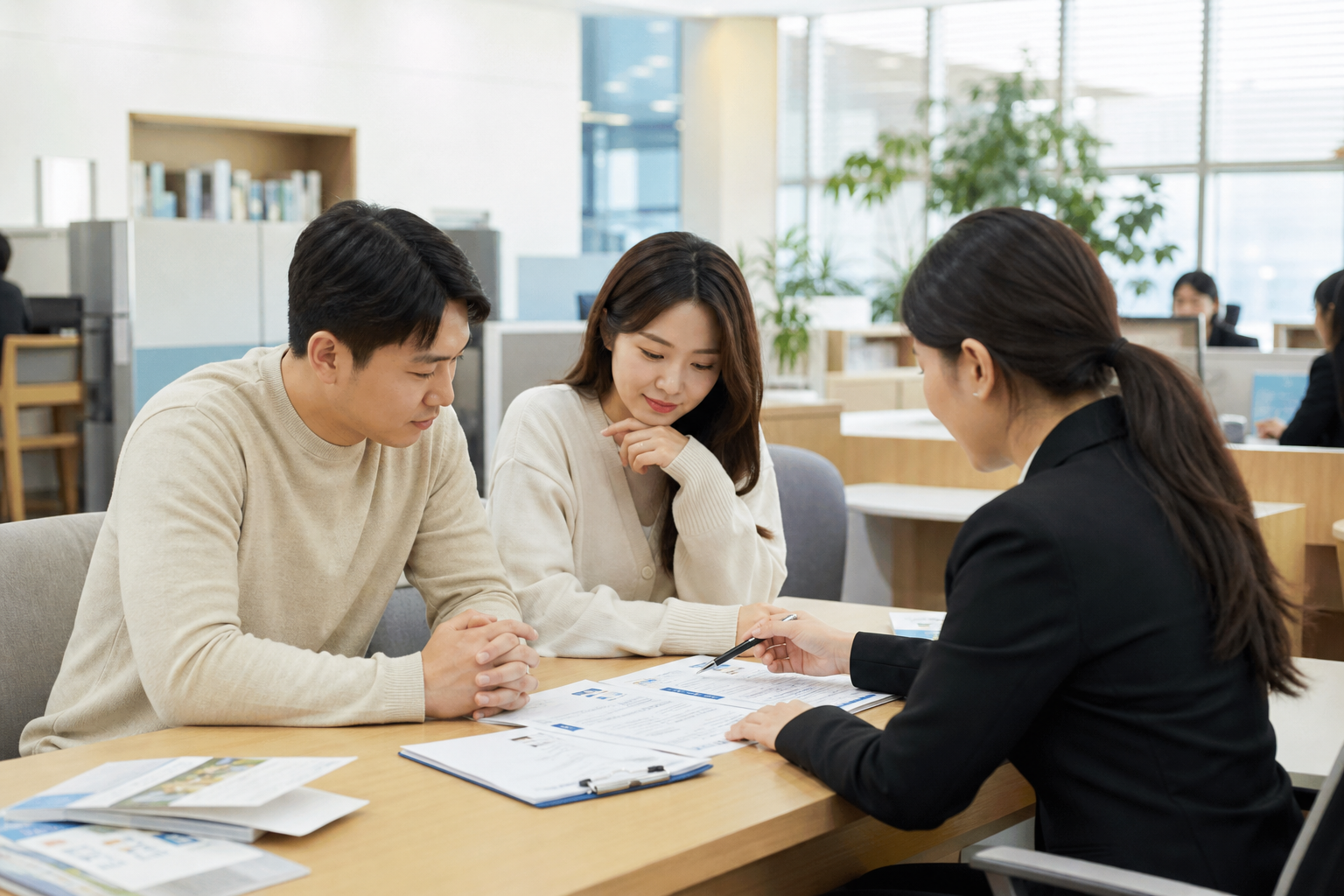 관계부처 합동 일자리전담반 회의 관련 고용지원 정보를 확인하는 모습