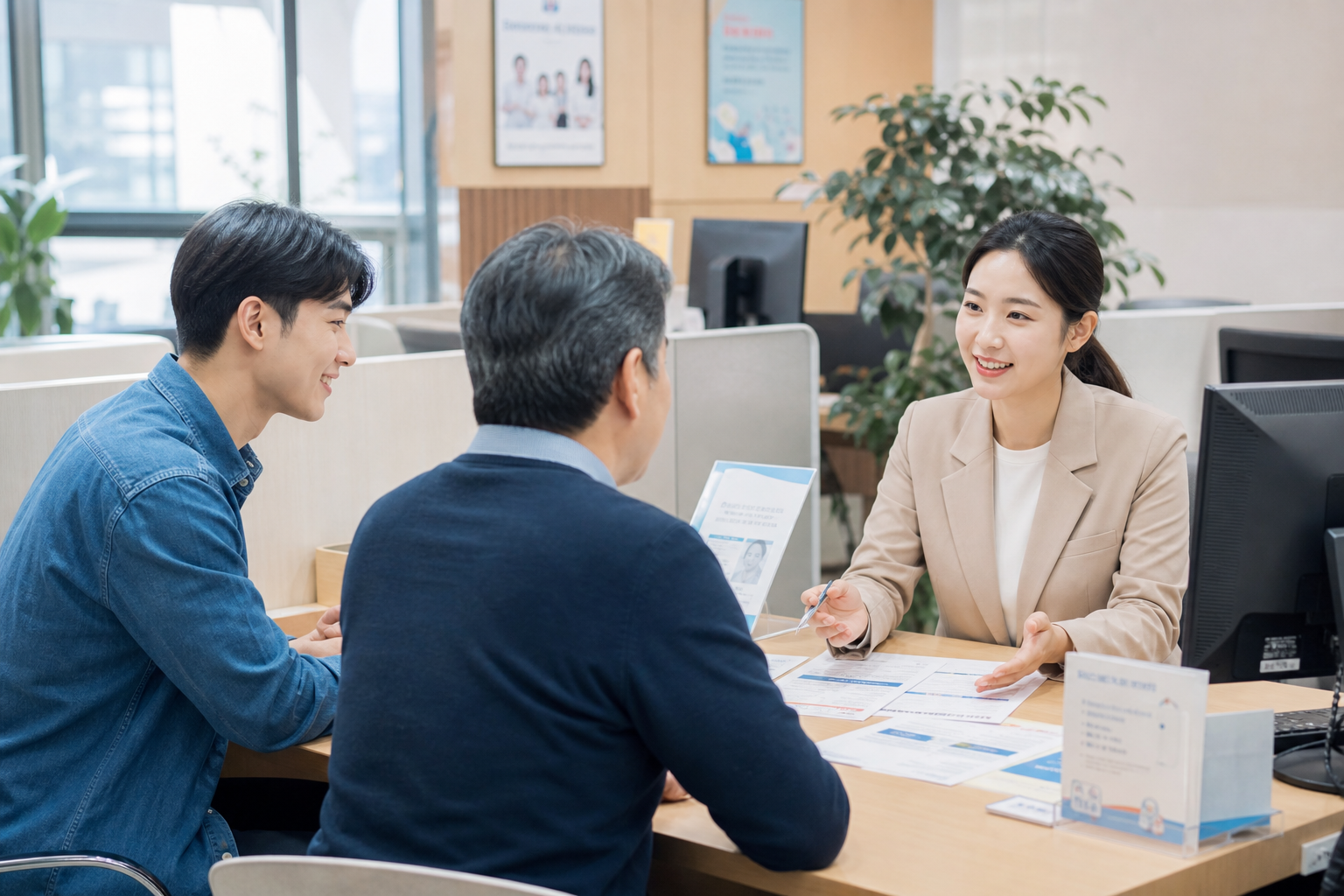 정부 일자리 상담 창구에서 구직자가 상담받는 모습