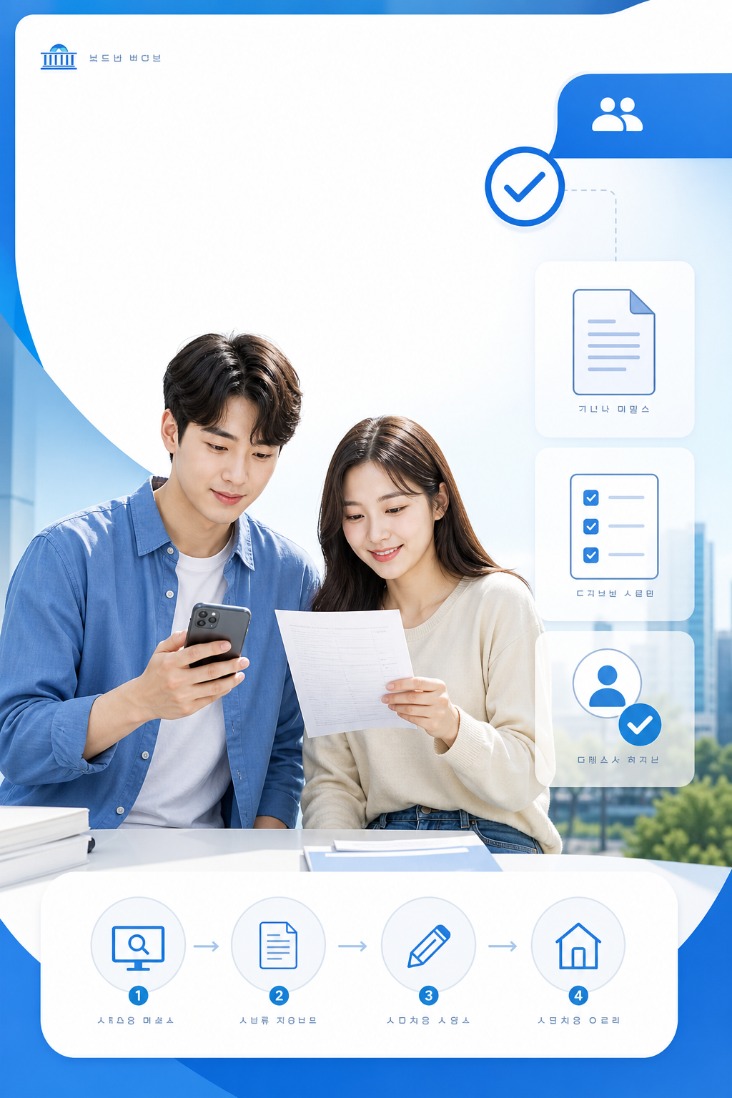 청년 정책 신청 대상과 서류를 확인하는 안내 이미지