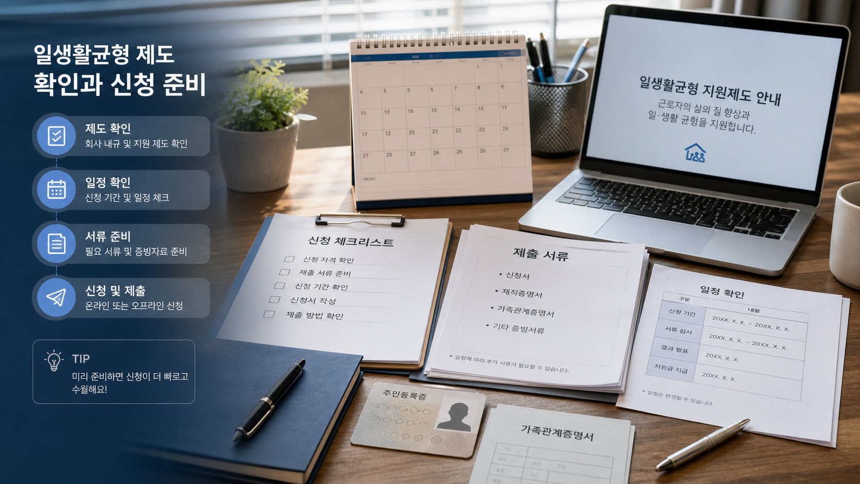 일생활균형 신청 준비 서류 체크리스트 이미지