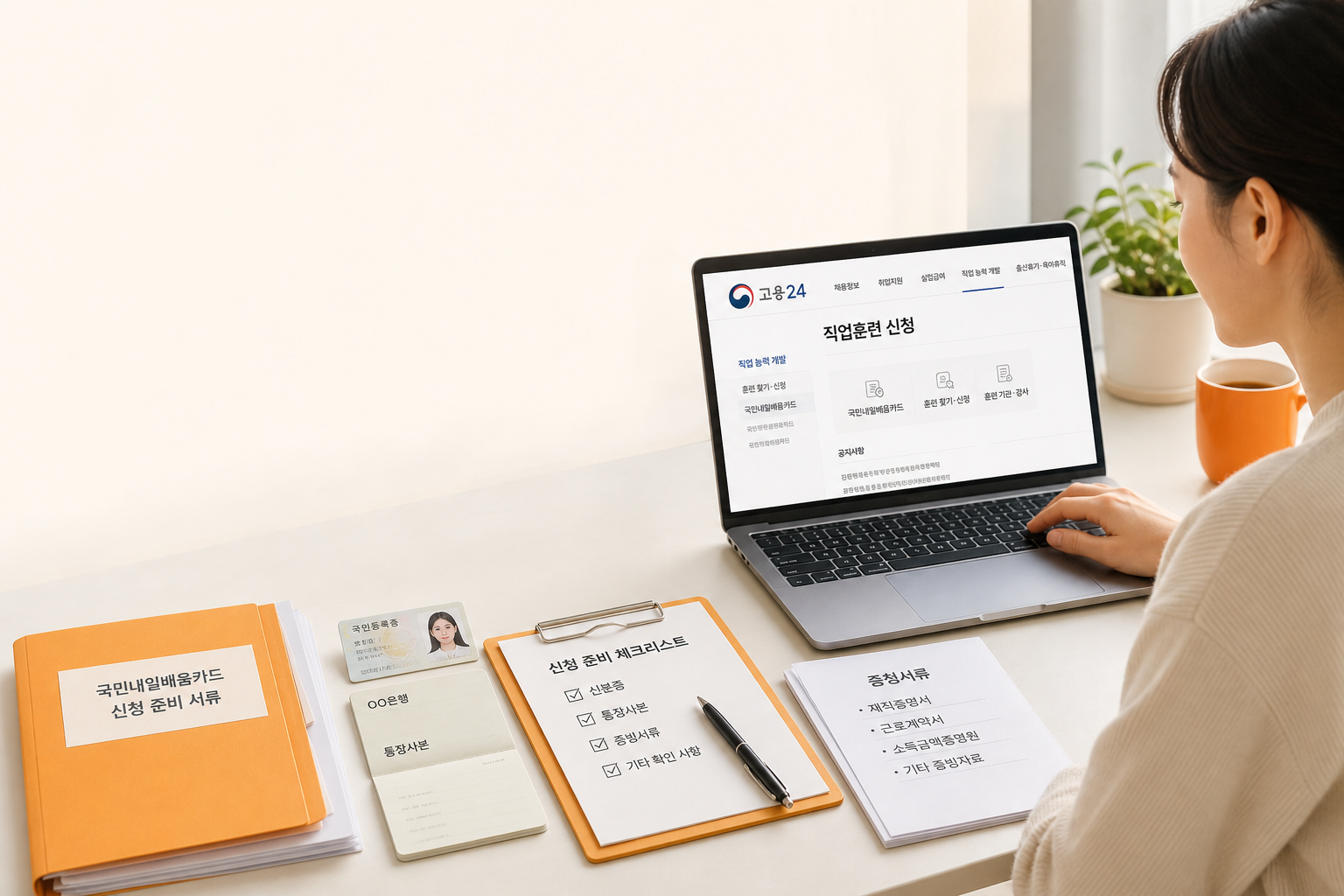내일배움카드 신청 준비와 필요서류 안내 이미지