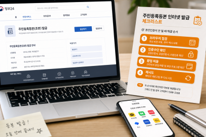 주민등록등본 인터넷 발급할 때 자주 막히는 본인인증 해결 순서 신청 대상과 방법