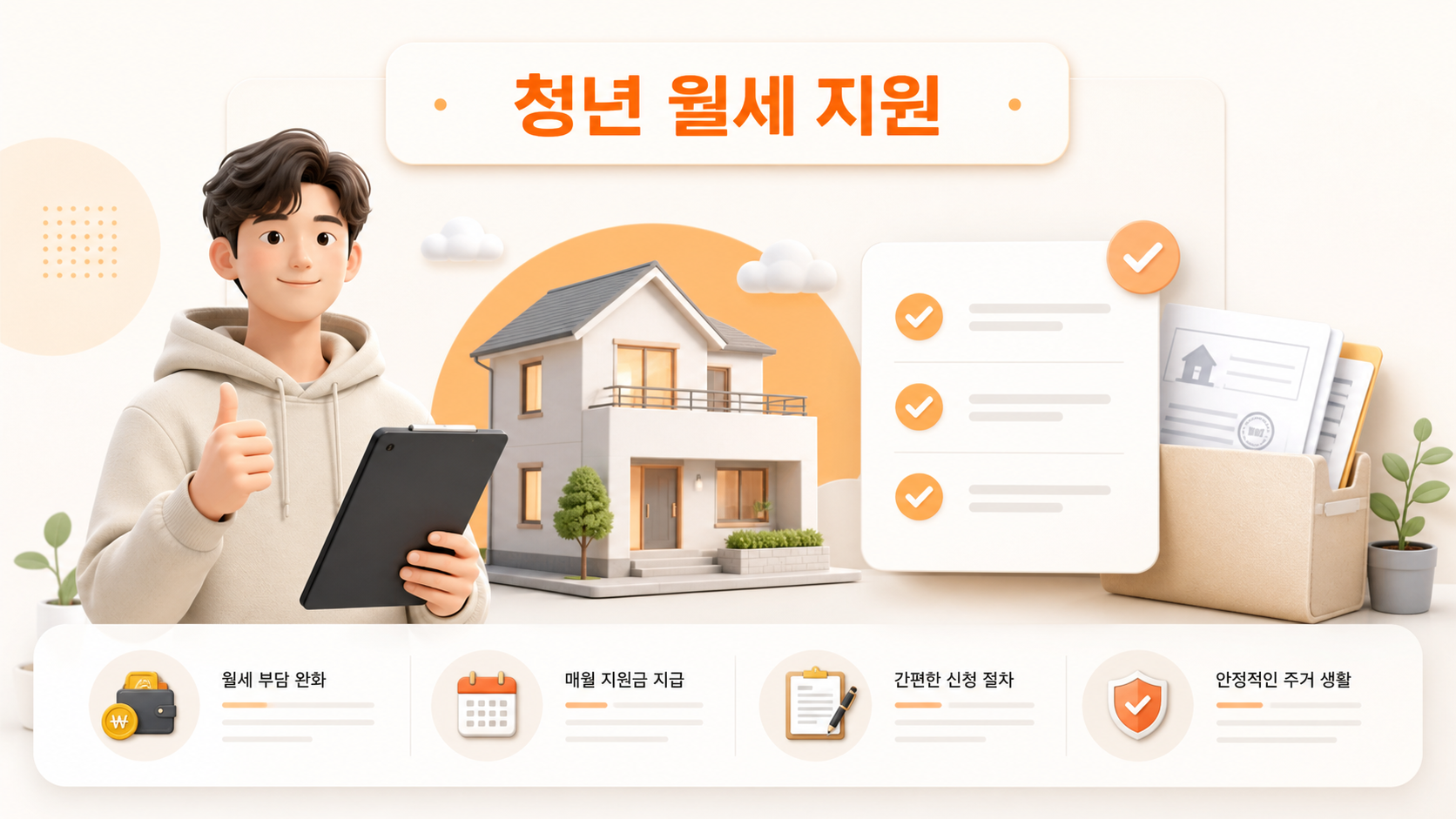 청년월세 지원 안내 인포그래픽