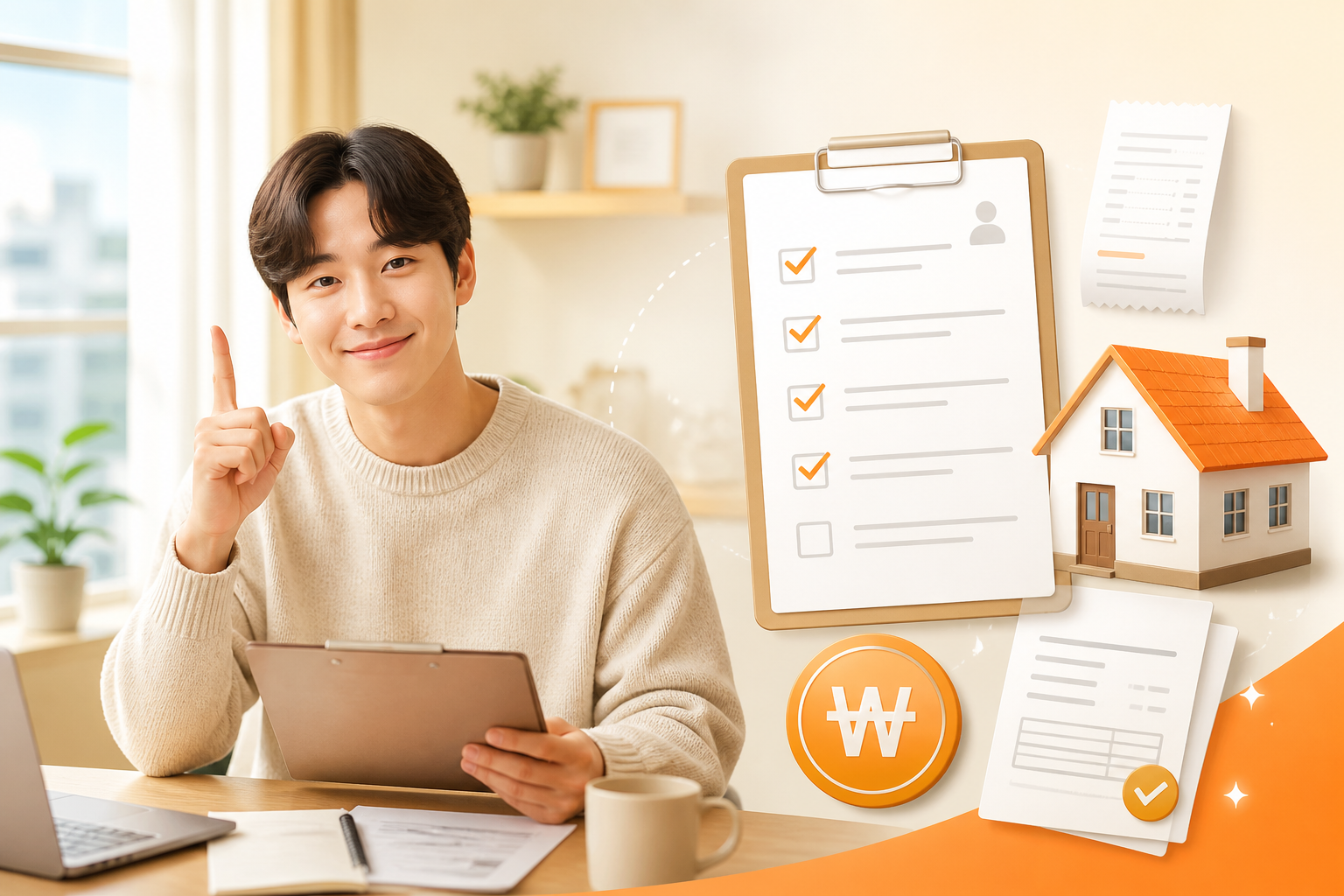 청년월세 지원 대상과 소득 기준 체크리스트 이미지