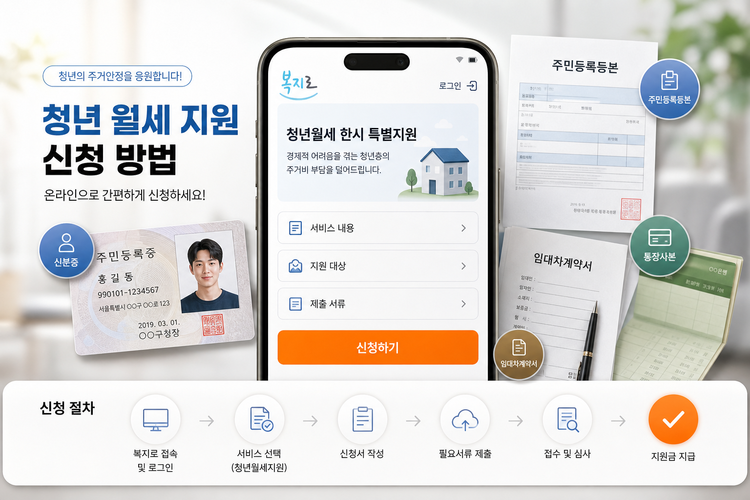 청년월세 지원 신청 절차와 필요서류 이미지