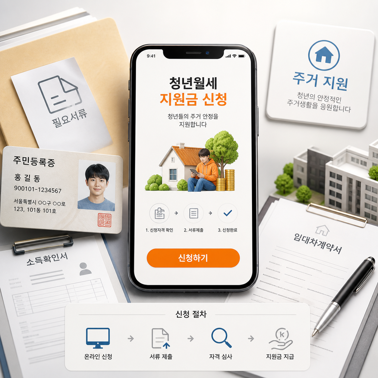 청년월세 지원금 필요서류와 신청 절차 이미지