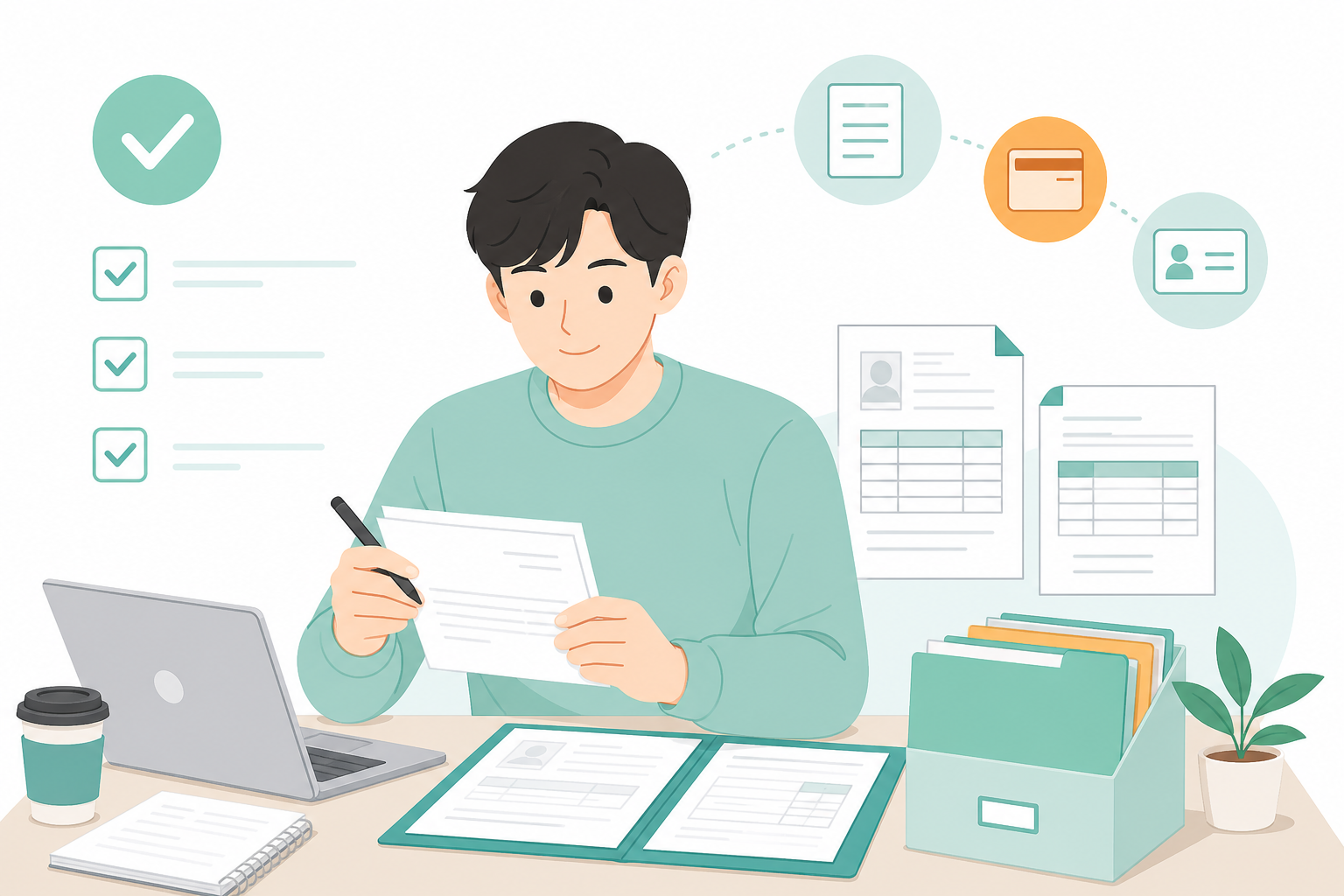 청년 취업 지원금 신청 준비와 서류 확인 이미지