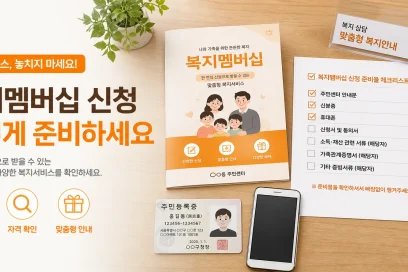 복지멤버십 신청 순서와 준비서류, 온라인 신청 방법