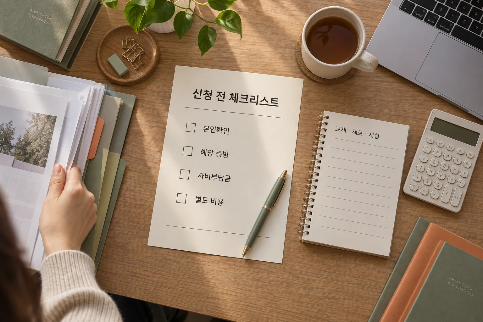 국민내일배움카드 신청에 필요한 본인확인·해당 증빙과 자비부담금, 교재·재료·시험 별도 비용을 정리하는 준비 체크리스트
